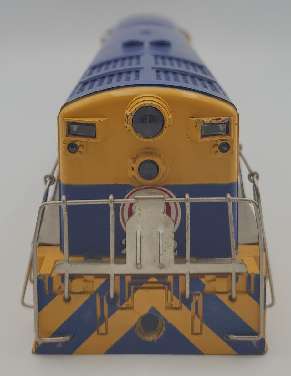 Lionel 2322-2 Postwar Blue and Yellow Virginian FM with Horns and Decals