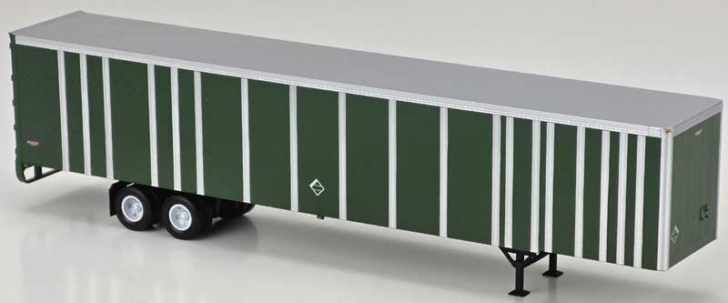 Bowser 43430 HO Undecorated Green Executive Line 53' Platewall Highway Trailer