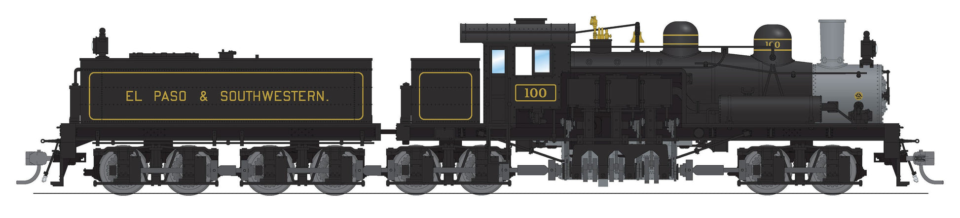 Broadway Limited 7826 HO EPSW Class D 4-truck Shay Steam Loco Sound/DC/DCC #100