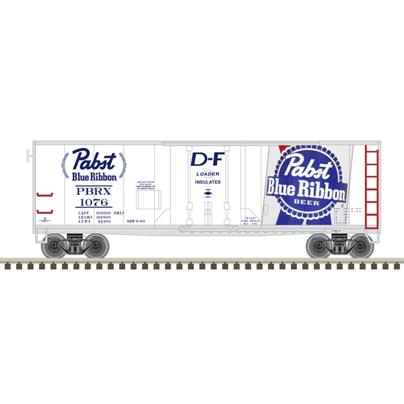 Atlas 50006495 N Pabst Blue Ribbon Trainman 40' Plug-Door Boxcar #1076