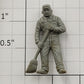 Acme 0706-1422 O Gauge Gray Railroad Station Figure with Broom