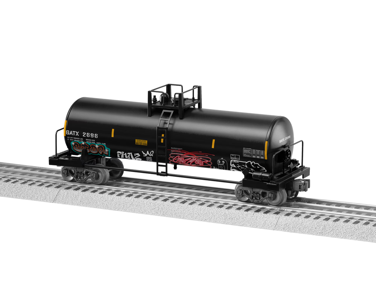 Lionel 2343042 O GATX Graffiti Unibody Tank Car #2696