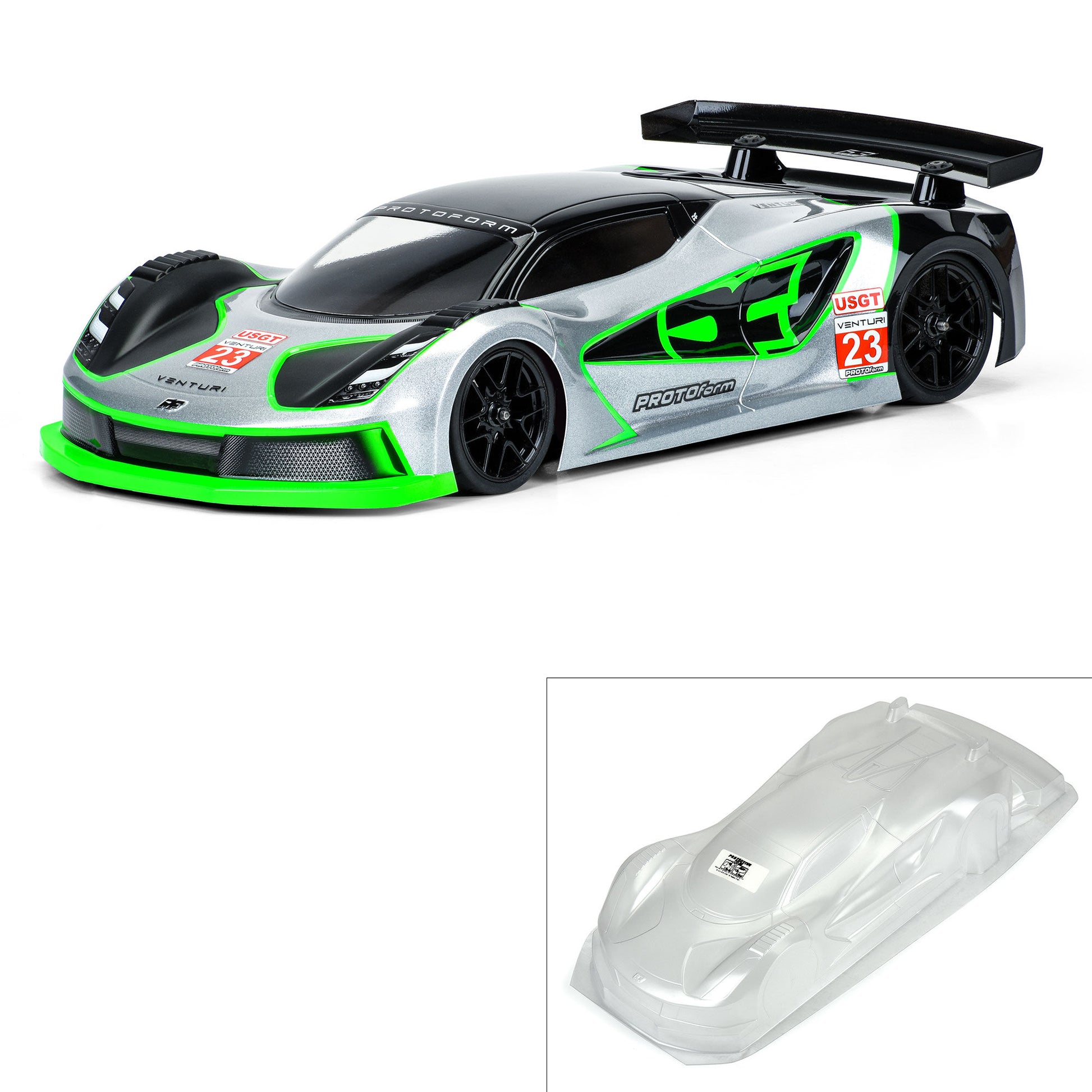 Protoform 159125 1:10 Venturi GT Clear Body: 190mm Touring Car