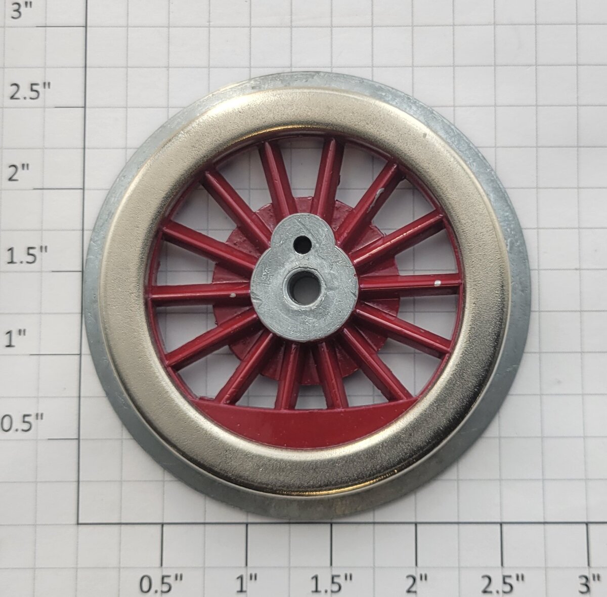 Lionel 390-42 Red Spoked 2-3/4