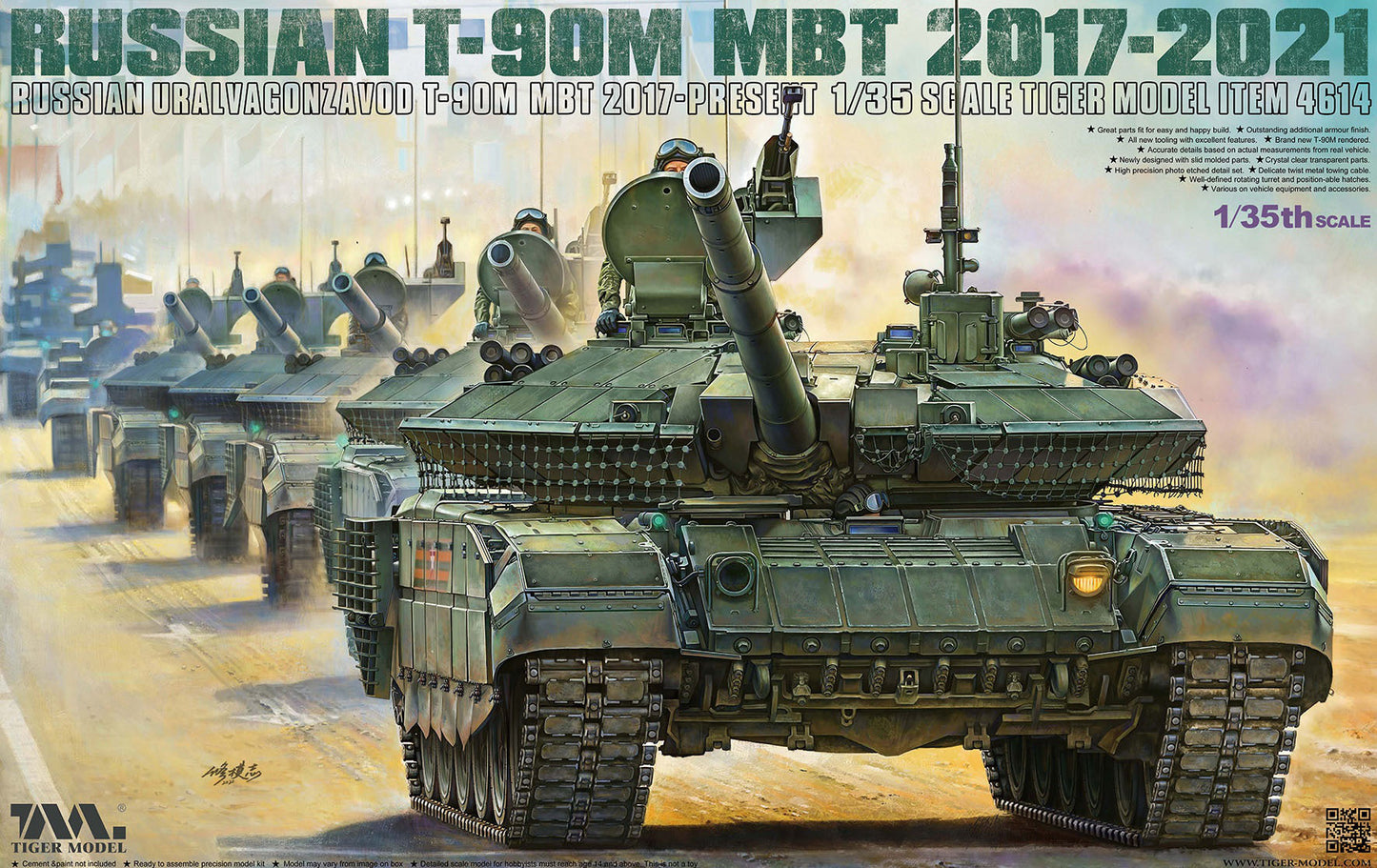 Tiger Model 4614 1:35 Russian T-90M MBT 2017-2021 Tank Plastic Model Kit