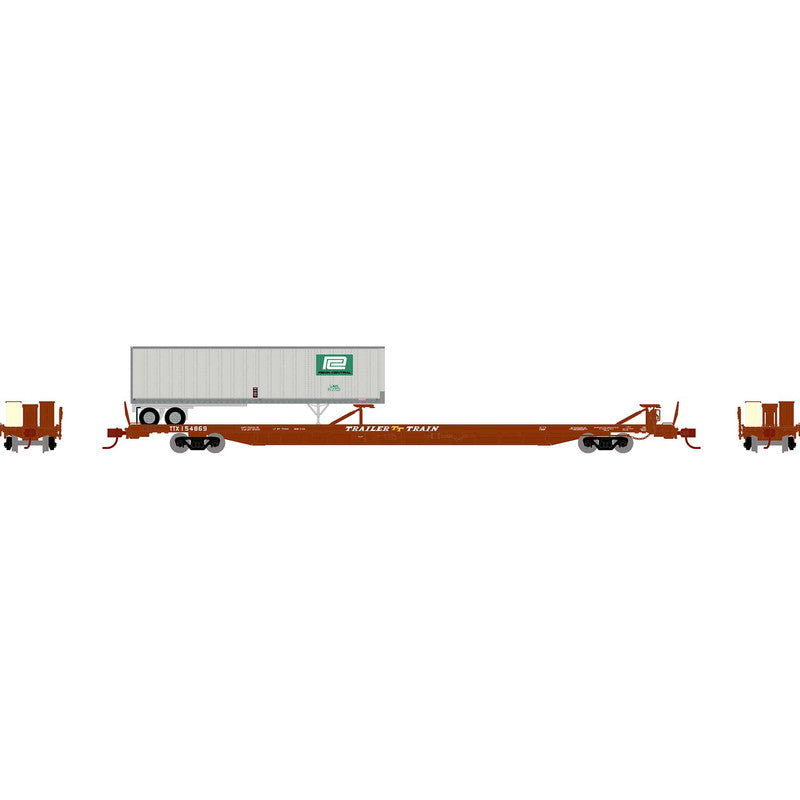 Athearn 14356 N TTX F89F Trailer with 40' PCTZ Trailer #154869