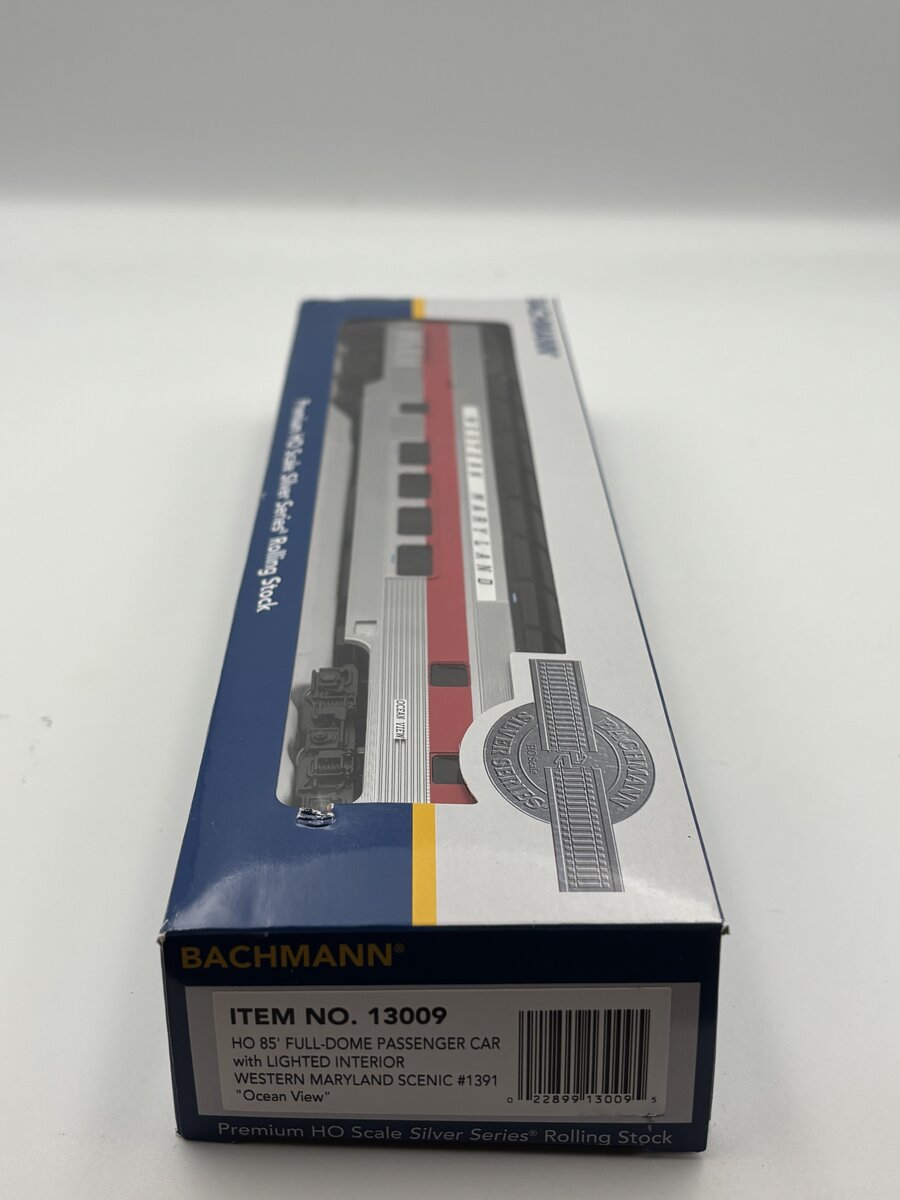 Bachmann 13009 HO Western Maryland Scenic 85' Budd Full Dome Passenger Car #1391