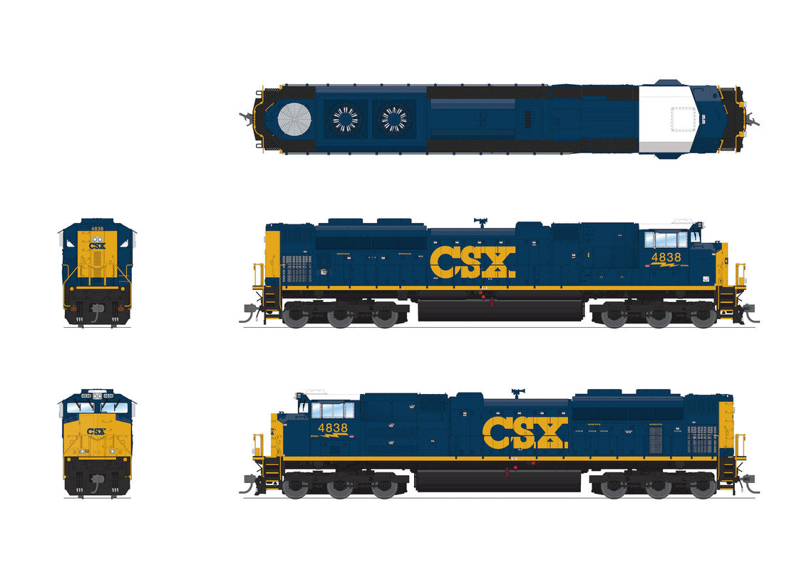 Broadway Limited 8677 HO CSX EMD SD70ACe Diesel Loco Sound/DC/DCC w/ Smoke #4845