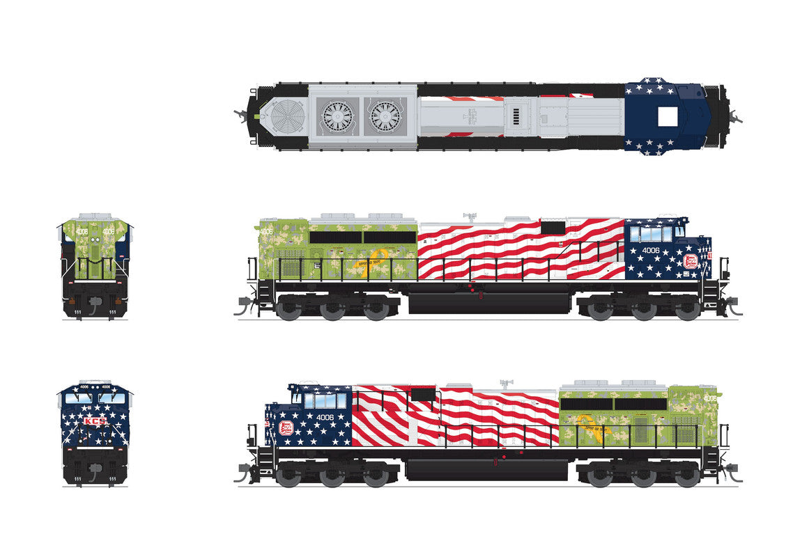 Broadway Limited 8678 HO KCS EMD SD70ACe Diesel Loco Sound/DC/DCC w/ Smoke #4006
