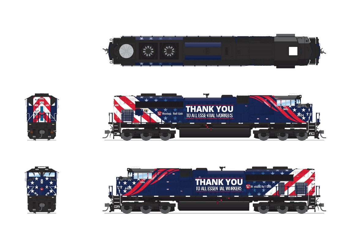 Broadway Limited 8673 HO MRL EMD SD70ACe Diesel Loco Sound/DC/DCC w/ Smoke #4404