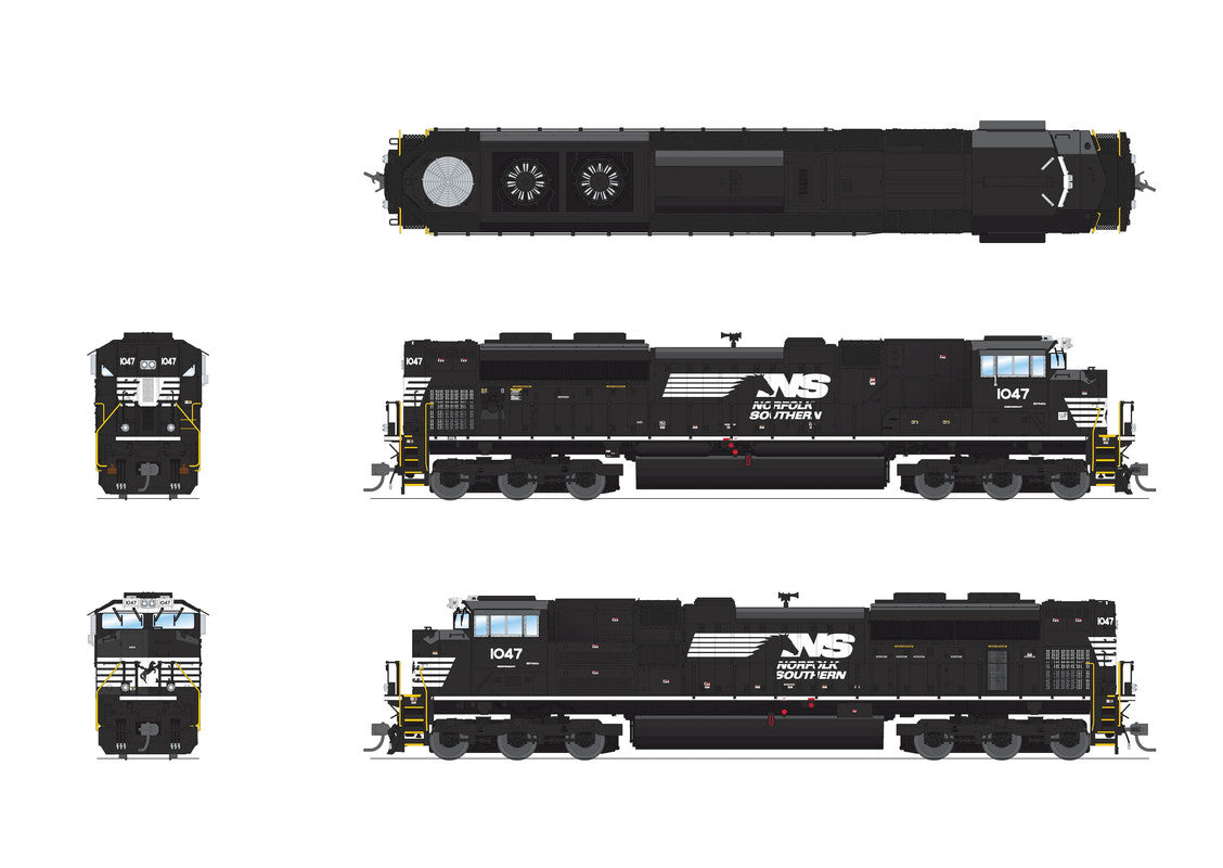 Broadway Limited 8680 HO NS EMD SD70ACe Diesel Loco Sound/DC/DCC w/ Smoke #1055