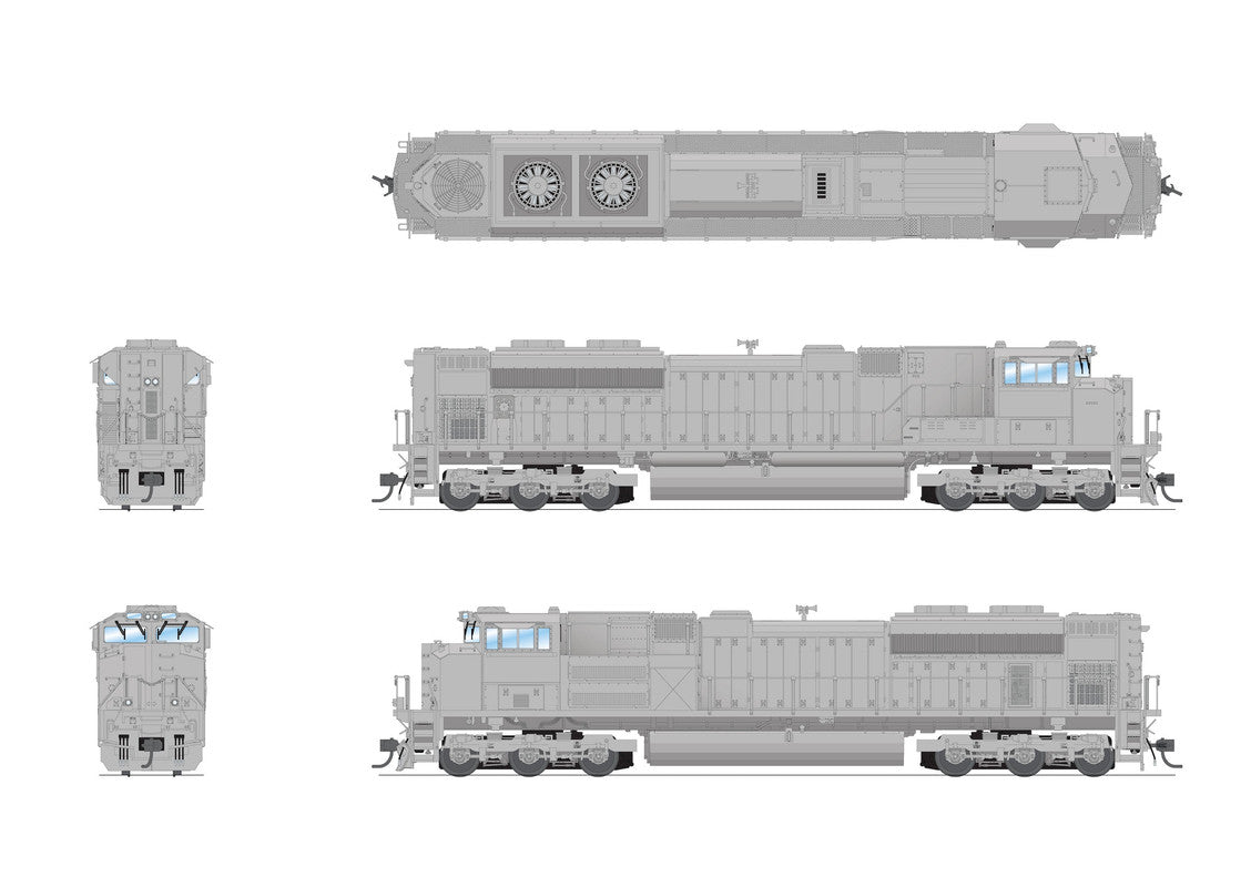 Broadway Limited 8690 HO Unpainted EMD SD70ACe Diesel Loco Sound/DC/DCC w/ Smoke