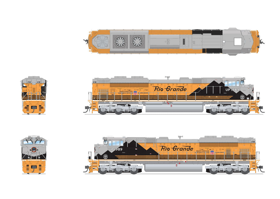 Broadway Limited 8688 HO UP EMD SD70ACe Diesel Engine #1989 w/DCC, Snd & Smoke