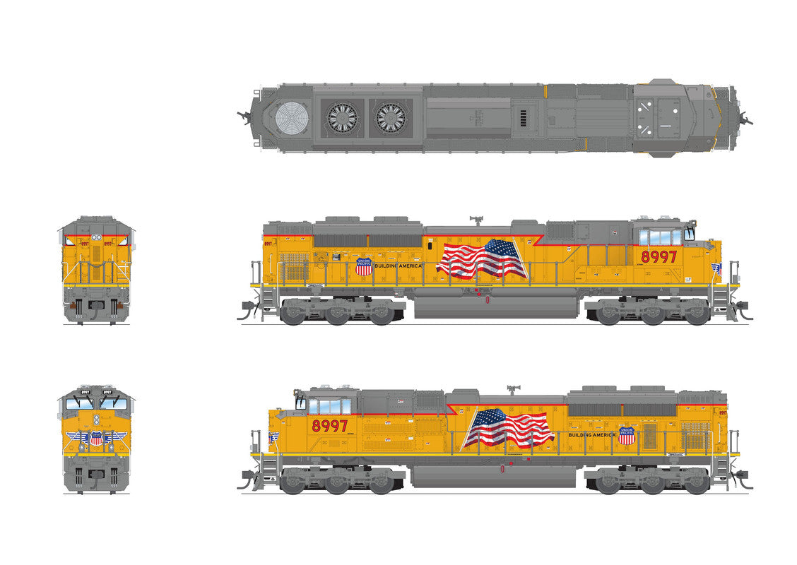 Broadway Limited 8685 HO UP EMD SD70ACe Diesel Loco Sound/DC/DCC w/ Smoke #9096