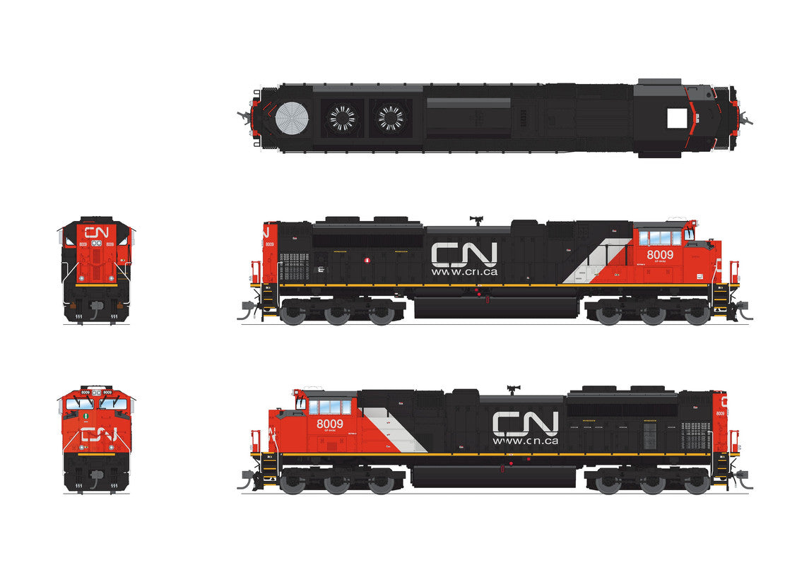 Broadway Limited 8674 HO CN EMD SD70M-2 Diesel Loco Sound/DC/DCC w/ Smoke # 8009