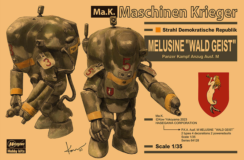 Hasegawa 64128 1:35 Maschinen Krieger Melusine Waldgeist Plastic Model Kit