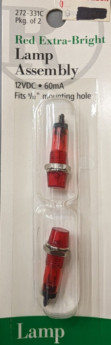 Radio Shack 272-331C Red Extra-Bright Lamp Assembly 12VDC/60mA
