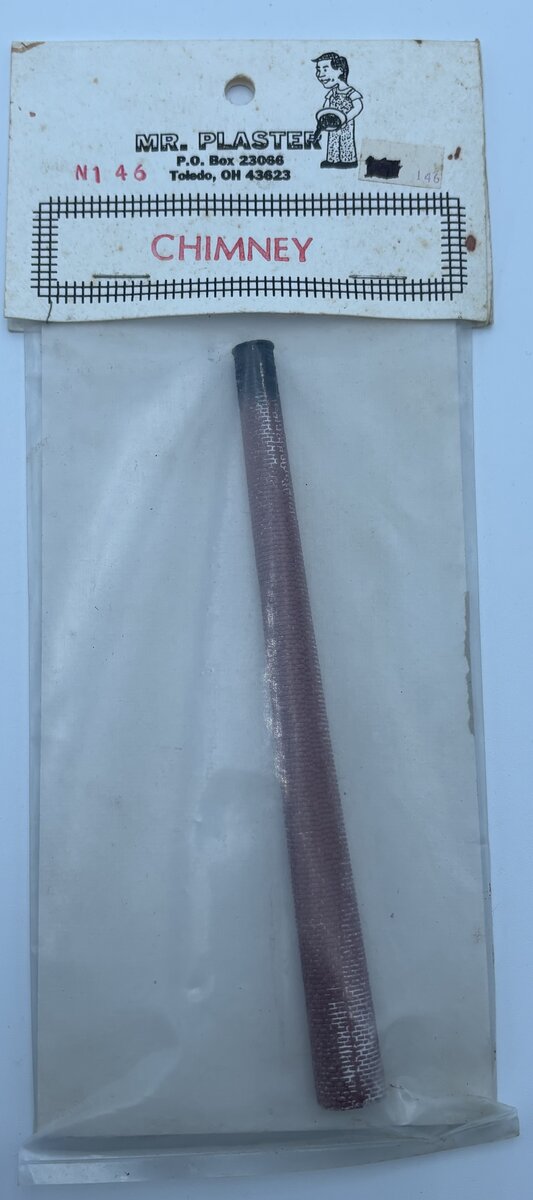 Mr. Plaster N146 N Scale Round Brick Red Chimney