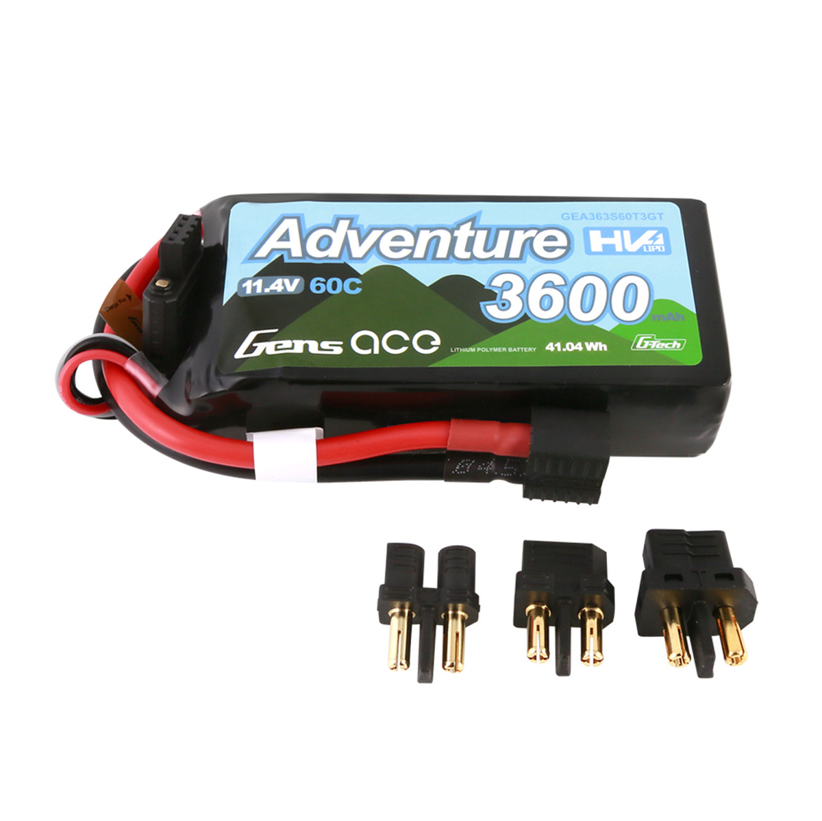Gens Ace GEA363S60T3GT G-Tech Smart 3S LiHV Battery 60C with Universal Connector