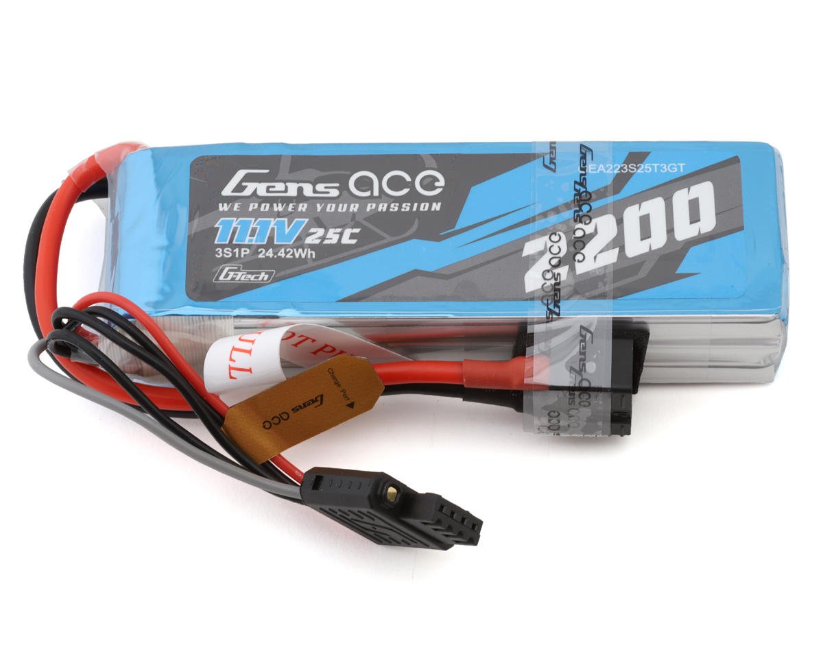 Gens Ace 223S25T3GT G-Tech Smart 3S LiPo Battery 25C with Universal Connector