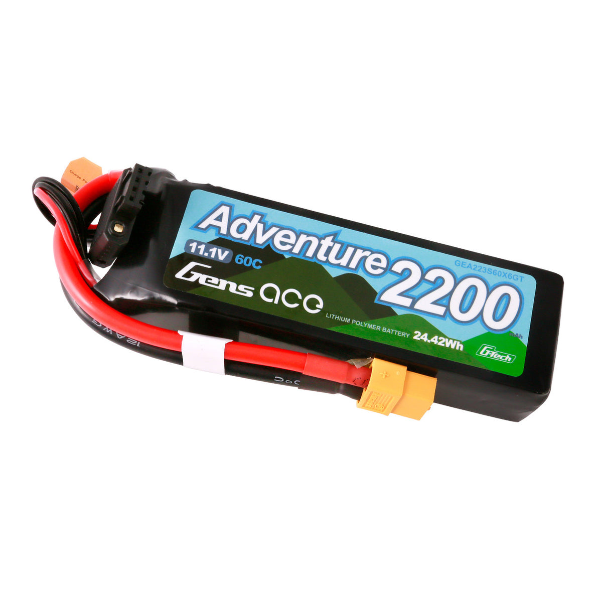 Gens Ace GEA223S60X6GT 2200mAh 3S 60C 11.1V G-Tech Adventure Lipo Battery Pack