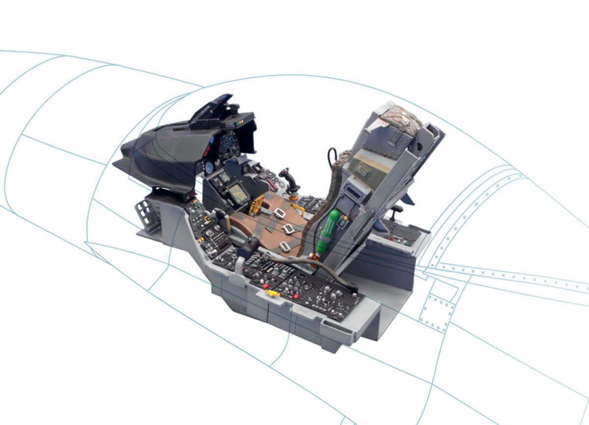 Italeri 2990 1:12 F-16 Cockpit Fighter Military Aircraft Plane Model Kit