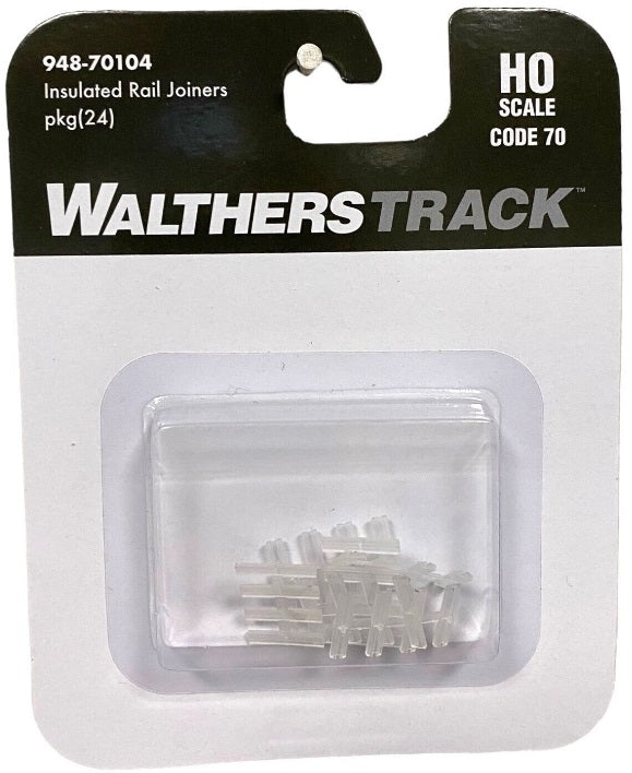 Walthers 948-70104 HO Code 70 Insulated Rail Joiners (Pack of 24)