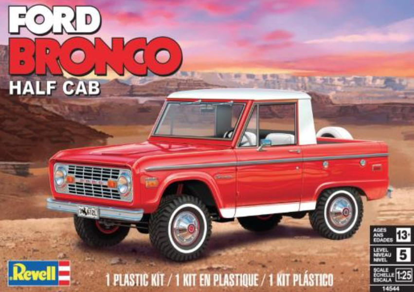 Revell 4544 1:25 Ford Bronco Half Cab Plastic Model Kit