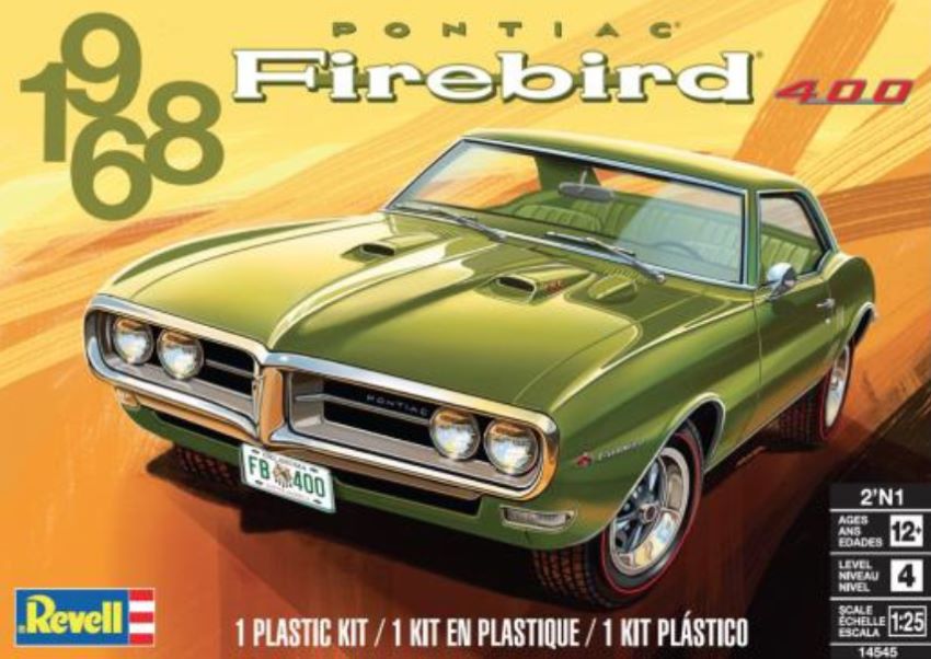 Revell 4545 1:25 1968 Pontiac Firebird 400 2'n1 Plastic Model Kit