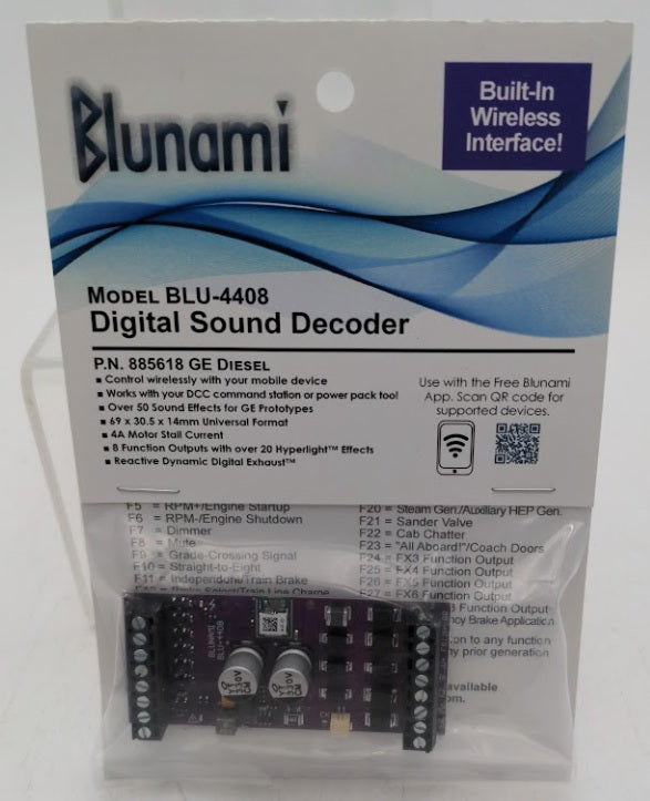 SoundTraxx 884609 O BLU-4408 BLUNAMI Steam-2 8-Function Diesel Decoder