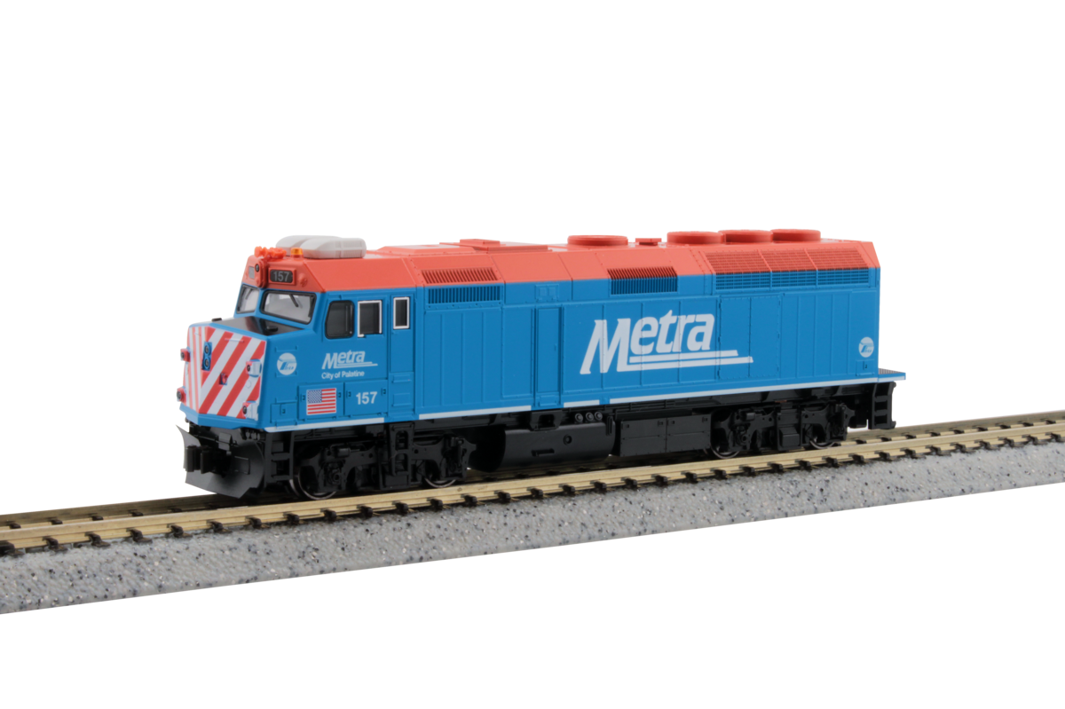 Kato 176-9107 N Chicago Metra EMD F40PH Diesel Locomotive #157 City of Palatine
