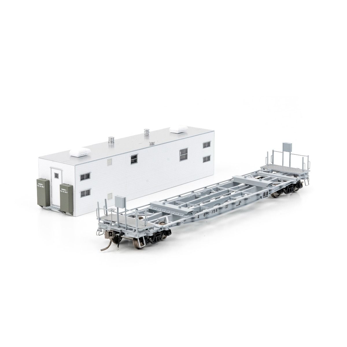 Rapido Trains 138101 HO Conrail MOW F30A 50' Flat Car with Camp Van (Set of 3)