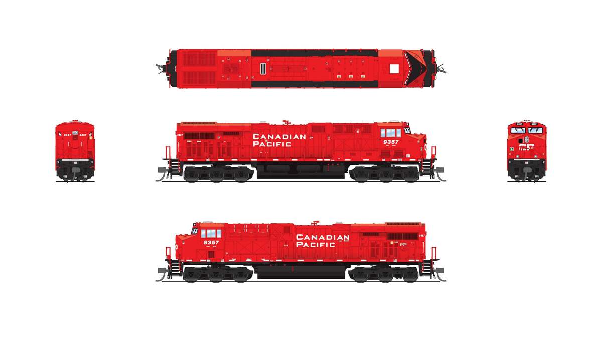 Broadway Limited 8633 N CP Red GE ES44AC Diesel Locomotive Standard DC #9368