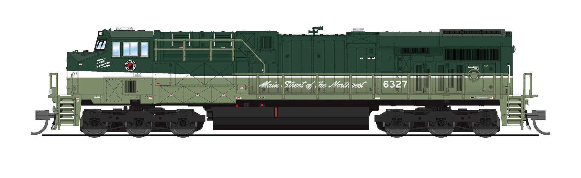 Broadway Limited 8644 N NP Loewy NCL Fantasy GE ES44AC Diesel Locomotive #6327