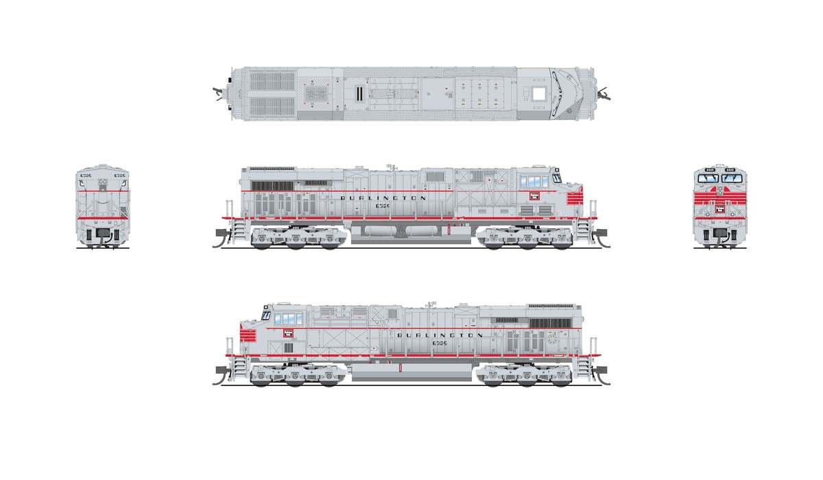 Broadway Limited 8611 N BNSF Swoosh GE ES44AC Diesel Locomotive with Sound #6329
