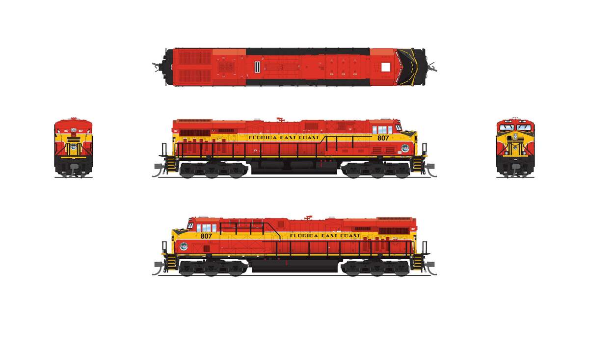 Broadway Limited 8621 N FEC GE ES44AC Diesel Locomotive with Sound #816