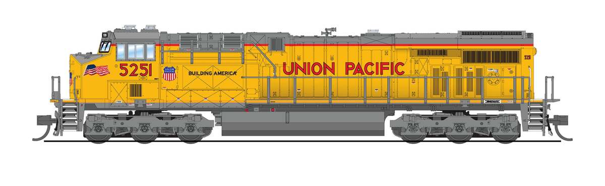 Broadway Limited 8623 N UP Small Flag GE ES44AC Diesel Locomotive w/Sound #5251