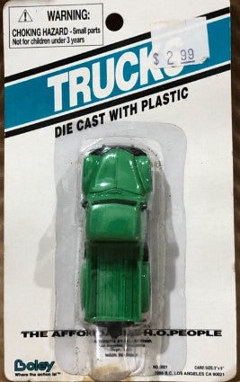 Boley 2021-5 HO Vehicle Trucks Green Chevrolet Pick Up Die-Cast w/ Plastic