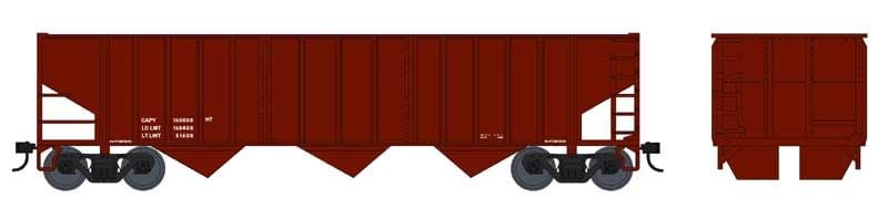 Bowser 43443 HO Data Only Brown 70-ton 14 Panel Hopper