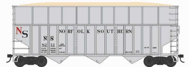 Bowser 43440 HO Norfolk Southern 70-ton Woodchip Hopper #8216