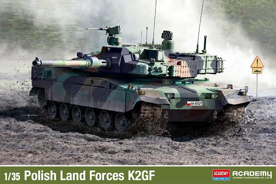 Academy 13560 1:35 Polish Land Accessories forces K2GF Military Tank Model Kit