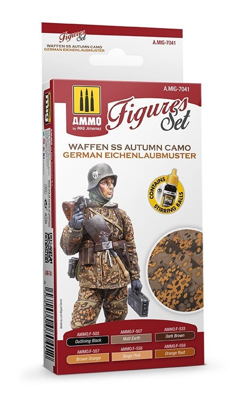 Mig Jimenez 7041 Waffen SS Autumn Camo. German Einchenlaubmuster Acrylic Paints
