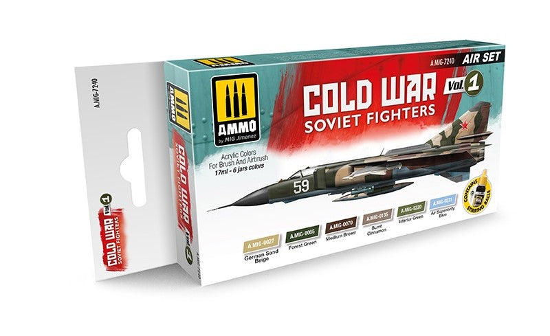 Mig Jimenez 7240 Cold War Soviet Fighters Acrylic Paints (Set of 6)