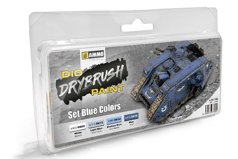 Mig Jimenez 7303 Blue Dio Drybrush Acrylic Paints (Set of 4)