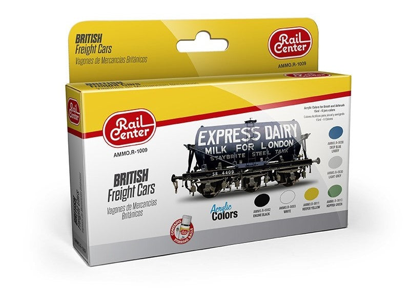 Mig Jimenez R1009 Rail Center - British Freight Cars Acrylic Paints (Set of 6)