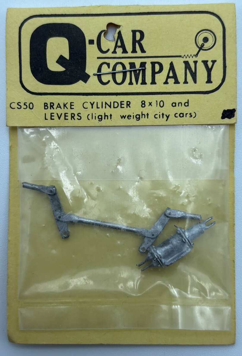Q-Car Company C550 HO Brake Cylinder 8 x 10 and Levers (Light Weight City Cars)