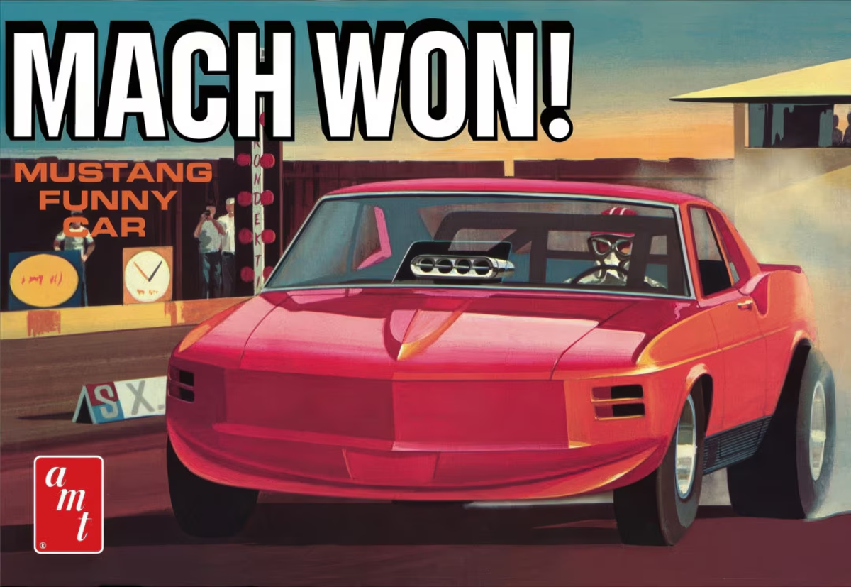 AMT 1455 1:25 Mach Won 1970 Ford Mustang Funny Car Plastic Model Kit