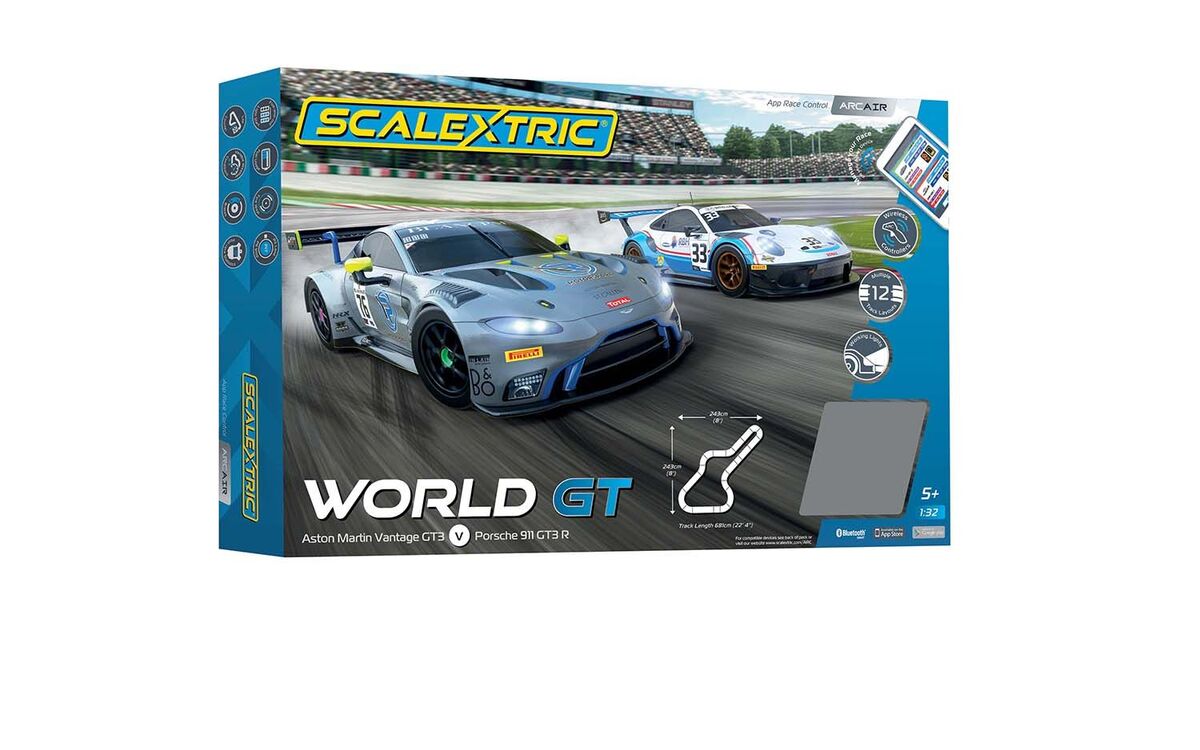 Scalextric C1434T 1:32 22.4' ARC AIR World GT Slot Car Race Set