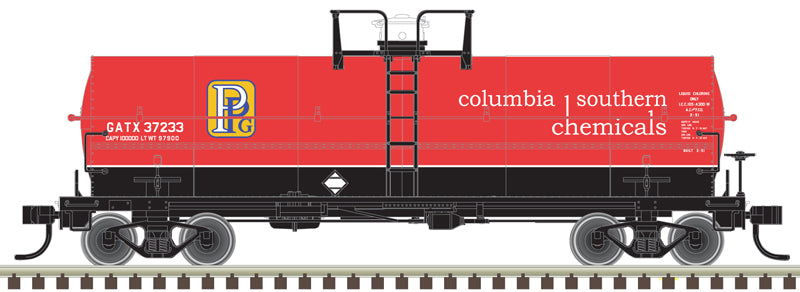 Atlas 20007353 HO PPG Columbia Southern (GATX) 11,000 Gallon Tank Car #37233