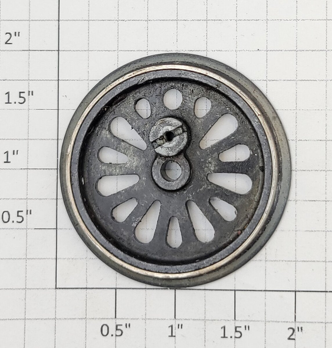 Lionel 250E-87 Painted Black Nickel Rim Plain Drive Wheel for Hiawatha